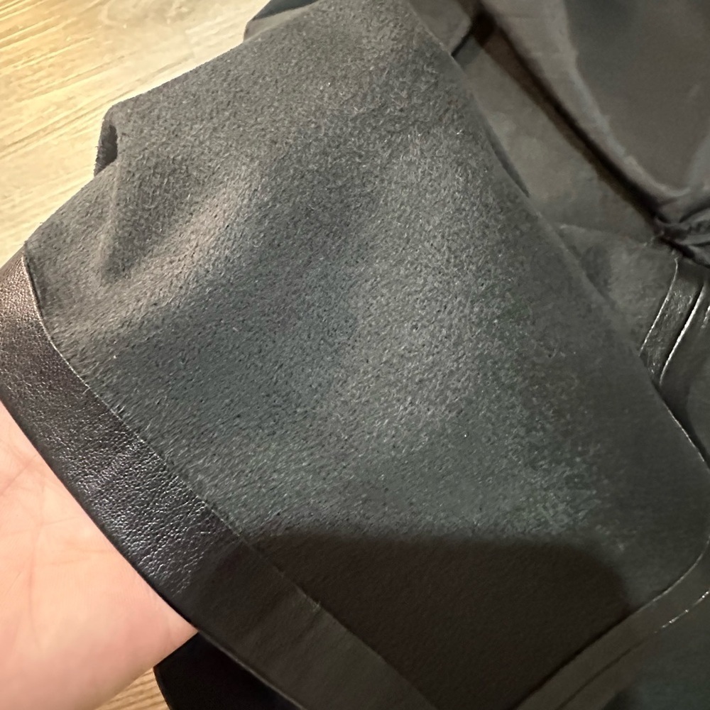 Zara Black Faux Leather Skirt with Side Ruching Size S 🦄 - Picture 6 of 7